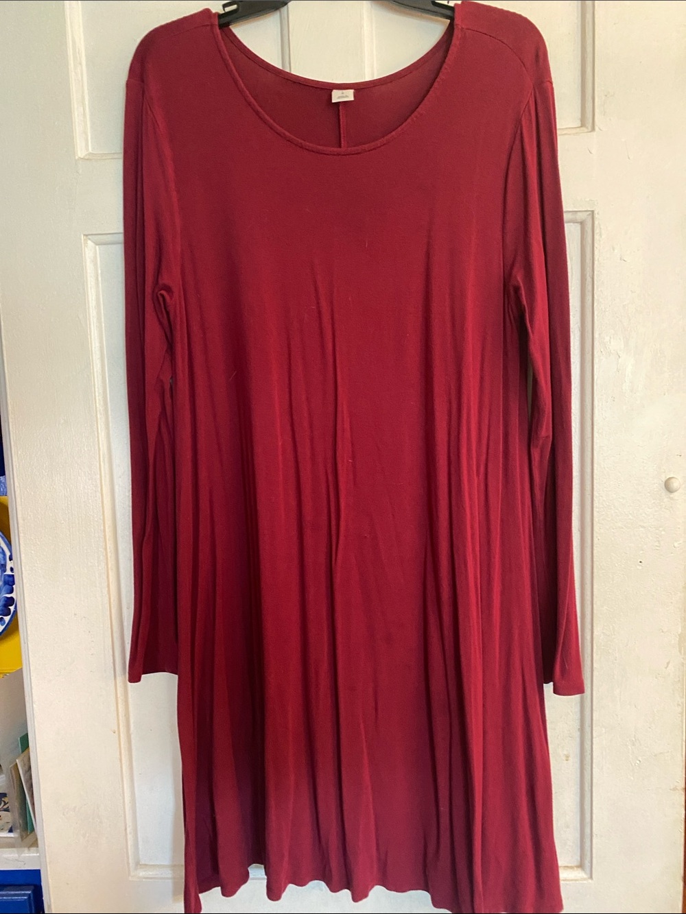 Old Navy Women's Long Sleeve Swing Dress - Burgundy